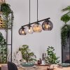 Koyoto Lampadario a sospensione, Lampada a sfera, Lampada a sospensione Ambrato, Chiaro, Grigio fumo, 4-Luci
