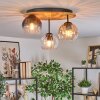 Koyoto Plafoniera, Lampada a sfera Écru, Nero, 3-Luci