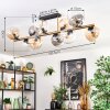 Gastor Plafoniera, Lampada a sfera Oro, Nero, 10-Luci