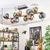Gastor Plafoniera, Lampada a sfera Oro, Nero, 10-Luci