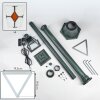 Naofe Lampione multibraccia, Illuminazione viale Verde, Nero, 1-Luce