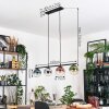 Gastor Lampadario a sospensione, Lampada a sfera, Lampada a sospensione Blu, Cromo, Verde, Chiaro, Ramato, Grigio fumo, 4-Luci
