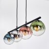 Gastor Lampadario a sospensione, Lampada a sfera, Lampada a sospensione Blu, Cromo, Verde, Chiaro, Ramato, Grigio fumo, 4-Luci