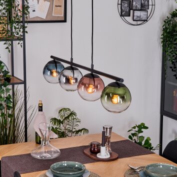 Gastor Lampadario a sospensione, Lampada a sfera, Lampada a sospensione Blu, Cromo, Verde, Chiaro, Ramato, Grigio fumo, 4-Luci Gastor Lampadario a sospensione, Lampada a sfera, Lampada a sospensione Blu, Cromo, Verde, Chiaro, Ramato, Grigio fumo, 4-Luci