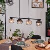 Koyoto Lampadario a sospensione, Lampada a sfera, Lampada a sospensione Ambrato, Chiaro, Grigio fumo, 4-Luci