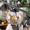 Koyoto Lampadario a sospensione, Lampada a sfera, Lampada a sospensione Ambrato, Chiaro, Grigio fumo, 4-Luci