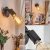 Geira Faretto da soffitto, Applique, Faretto da parete Nero, 1-Luce