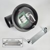 Geira Faretto da soffitto, Applique, Faretto da parete Nero, 1-Luce