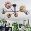 Ripoll Plafoniera, Lampada a sfera Cromo, Oro, Chiaro, Ramato, Grigio fumo, 6-Luci