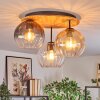 Koyoto Plafoniera, Lampada a sfera 40 cm Écru, Nero, 3-Luci