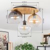 Koyoto Plafoniera, Lampada a sfera 40 cm Écru, Nero, 3-Luci