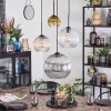 Koyoto Lampadario a sospensione, Lampada a sfera, Lampada a sospensione a cluster Ambrato, Oro, Chiaro, Grigio fumo, 4-Luci