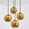 Koyoto Lampadario a sospensione, Lampada a sfera, Lampada a sospensione a cluster Oro, 4-Luci
