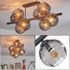 Koyoto Plafoniera, Lampada a sfera Grigio fumo, 8-Luci
