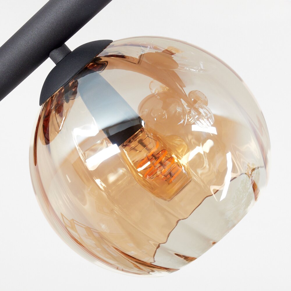 Koyoto Plafoniera, Lampada a sfera Ambrato, Grigio fumo, 8-Luci