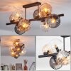Koyoto Plafoniera, Lampada a sfera Ambrato, Chiaro, Grigio fumo, 8-Luci
