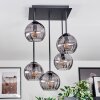 Koyoto Plafoniera, Lampada a sfera Grigio fumo, 5-Luci
