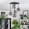 Koyoto Plafoniera, Lampada a sfera Grigio fumo, 5-Luci