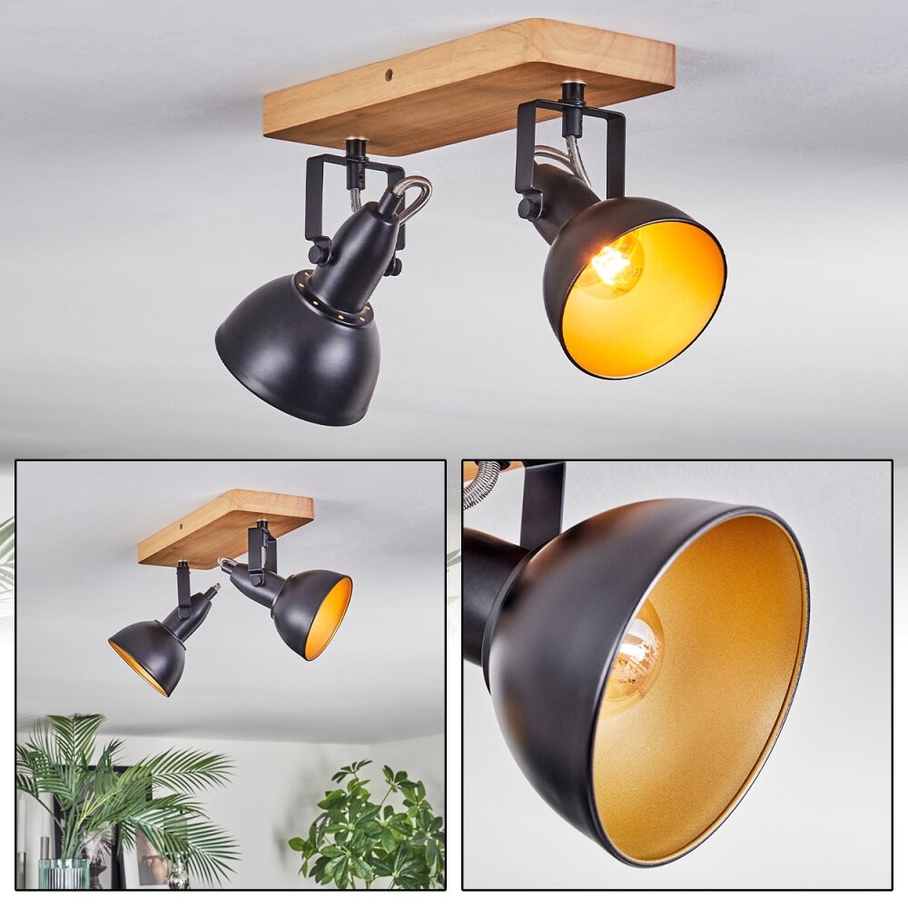 Hagan Plafoniera, Faretto da soffitto Cromo, Écru, Nero, 2-Luci main product photo