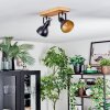 Hagan Plafoniera, Faretto da soffitto Cromo, Écru, Nero, 2-Luci