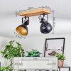 Hagan Plafoniera, Faretto da soffitto Cromo, Écru, Nero, 2-Luci