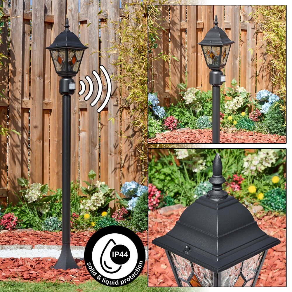 Naofe Illuminazione viale Nero, 1-Luce, Sensori di movimento main product photo