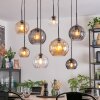 Koyoto Lampadario a sospensione, Lampada a sfera, Lampada a sospensione Ambrato, Chiaro, Grigio fumo, 8-Luci