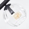 Koyoto Plafoniera, Lampada a sfera Ambrato, Chiaro, Grigio fumo, 8-Luci