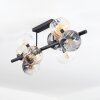Koyoto Plafoniera, Lampada a sfera Ambrato, Chiaro, Grigio fumo, 8-Luci