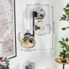 Ripoll Lampada a sfera, Applique Ambrato, Chiaro, Grigio fumo, 3-Luci