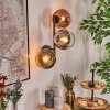 Koyoto Lampada a sfera, Applique Cromo, Oro, Chiaro, Ramato, Grigio fumo, 3-Luci