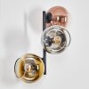 Koyoto Lampada a sfera, Applique Cromo, Oro, Chiaro, Ramato, Grigio fumo, 3-Luci