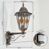 Hongkong Lampada da parete per esterno, Applique Marrone, Oro, 1-Luce, Sensori di movimento