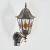 Hongkong Lampada da parete per esterno, Applique Marrone, Oro, 1-Luce, Sensori di movimento