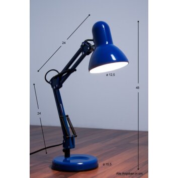 Globo Famous Lampada da scrivania Blu, 1-Luce