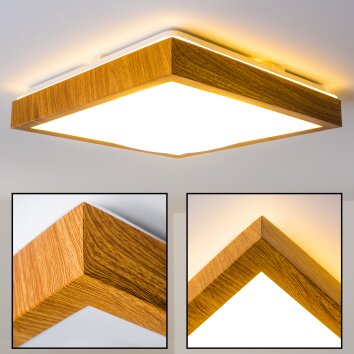 Sora Wood Plafoniera LED Legno chiaro, 1-Luce