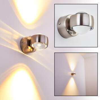 Rio Applique LED Argento, 2-Luci