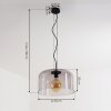 Tembotalo Lampadario a sospensione Nero, 1-Luce