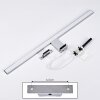 Morges Lampada da specchio LED Cromo, Bianco, 1-Luce