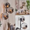Gastor Lampada a sfera, Applique Cromo, Grigio fumo, 3-Luci