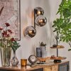 Gastor Lampada a sfera, Applique Cromo, Grigio fumo, 3-Luci