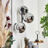 Gastor Lampada a sfera, Applique Cromo, Grigio fumo, 3-Luci