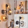 Koyoto Lampada a sfera, Applique Ambrato, Chiaro, Grigio fumo, 3-Luci