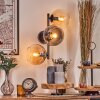 Koyoto Lampada a sfera, Applique Ambrato, Chiaro, Grigio fumo, 3-Luci