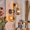 Koyoto Lampada a sfera, Applique Ambrato, Chiaro, Grigio fumo, 3-Luci