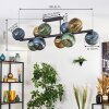 Koyoto Plafoniera, Lampada a sfera Blu, Oro, Verde, 10-Luci
