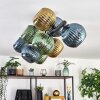 Koyoto Plafoniera, Lampada a sfera Blu, Oro, Verde, 10-Luci
