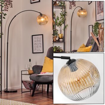 Ripoll Lampada da terra, Lampade ad arco Nero, 1-Luce