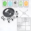 Lavel Lampadario a sospensione, Lampada a sospensione, Lampada a sospensione a cluster LED Nero, 1-Luce