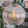Koyoto Lampadario a sospensione, Lampada a sfera, Lampada a sospensione a cluster Ambrato, Chiaro, Grigio fumo, 4-Luci